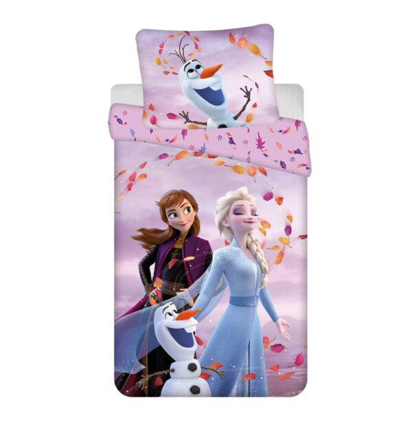 Disney Eiskönigin Bettwäsche – Set aus Baumwolle – 140x200 cm + 70x90 cm
