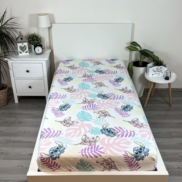 Disney Lilo & Stitch Spannbettlaken 90x200 cm aus 100 % Baumwolle