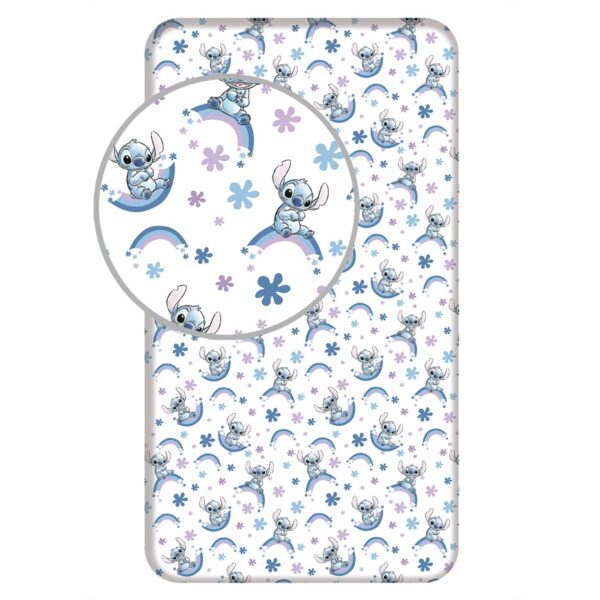 Disney Lilo & Stitch Spannbettlaken 90x200 cm aus 100 % Baumwolle