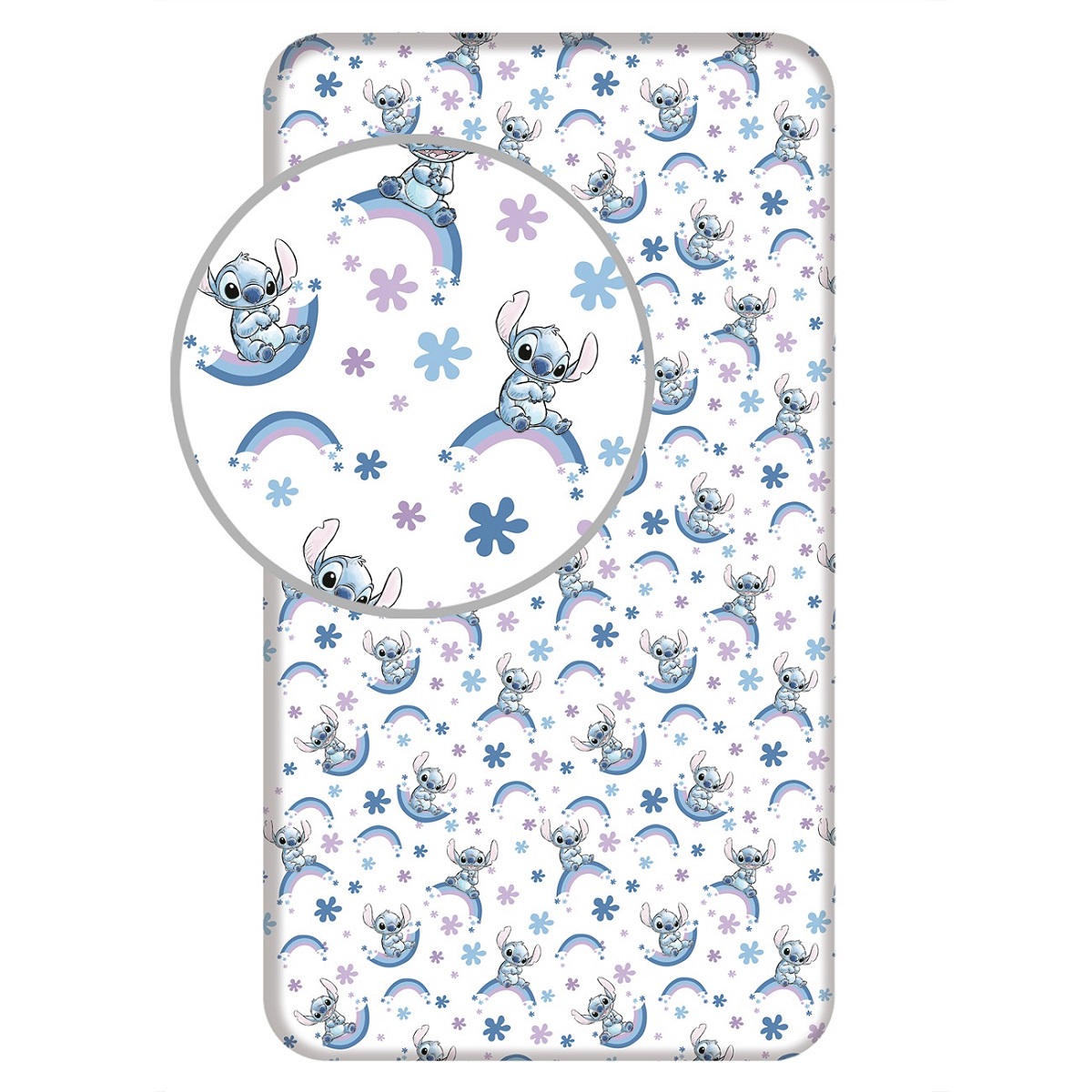 Disney Lilo & Stitch Spannbettlaken 90×200 cm aus 100 % Baumwolle
