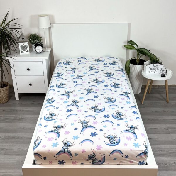 Disney Lilo & Stitch Spannbettlaken 90x200 cm aus 100 % Baumwolle