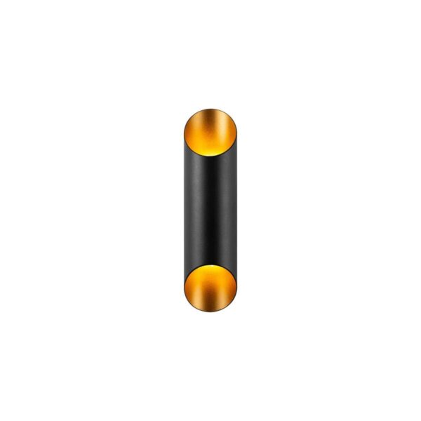 Opviq Wandleuchte Cut gold schwarz Metall B/H/T/L/D: ca. 12x30x12x8x8 cm G9 2 Brennstellen