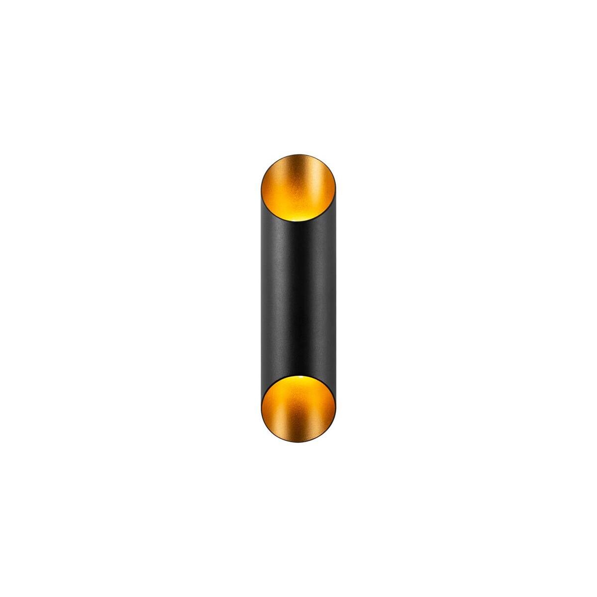 Opviq Wandleuchte Cut gold schwarz Metall B/H/T/L/D: ca. 12x30x12x8x8 cm G9 2 Brennstellen
