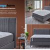 Arga Home Boxspringbett "ARGAFORM" mit Stauraum, mit Bettkasten & 25 cm 5 – Zonen – Federkernmatratze – Hellgrau