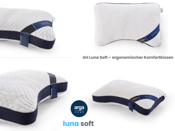 Arga Home AH Luna Soft Komfortkissen mit Visco und Soft – Schaum – 70x46 cm