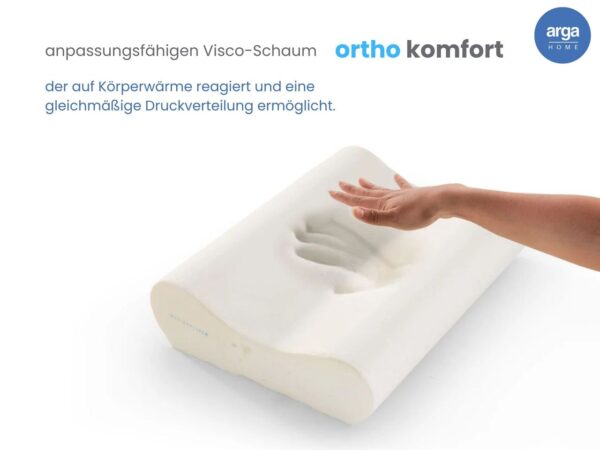 Arga Home AH Ortho Comfort Visco – Memory Nackenstützkissen – 51x42 cm