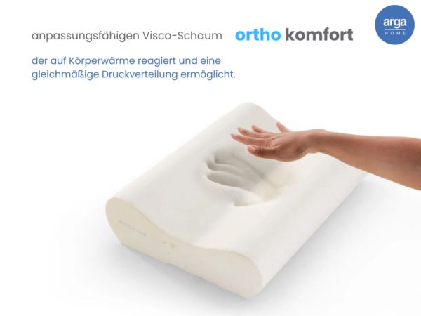 Arga Home AH Ortho Comfort Visco – Memory Nackenstützkissen – 51x42 cm