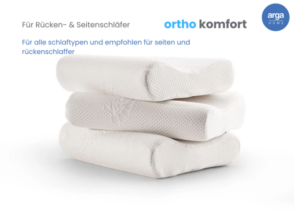 Arga Home AH Ortho Comfort Visco – Memory Nackenstützkissen – 51x42 cm