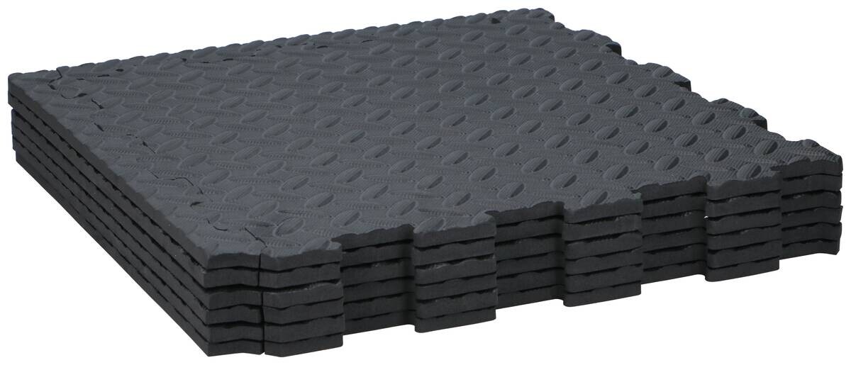 Bodenmatte schwarz B/H/L: ca. 40x1x40 cm 6 tlg.