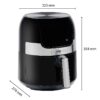8711252246413-1 Alpina Heißluftfritteuse, 1400 Watt, 3, 5 Liter, Scharz – Silber