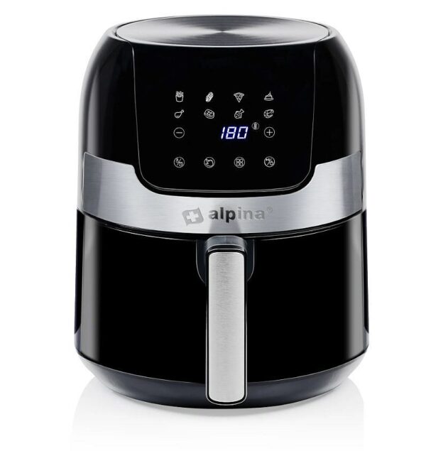 8711252246413-2 Alpina Heißluftfritteuse, 1400 Watt, 3, 5 Liter, Scharz – Silber