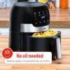 8711252246413-7 Alpina Heißluftfritteuse, 1400 Watt, 3, 5 Liter, Scharz – Silber