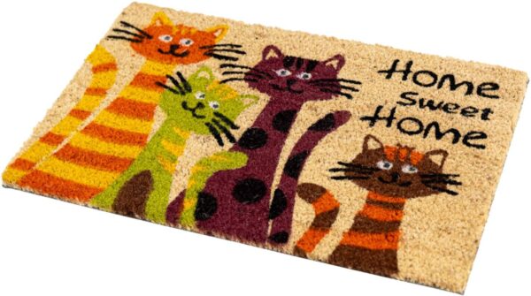Fußmatte Kokos Cats Multi B/L: ca. 40x60 cm Fußmatte Kokos Cats Multi B/L: ca. 40x60 cm