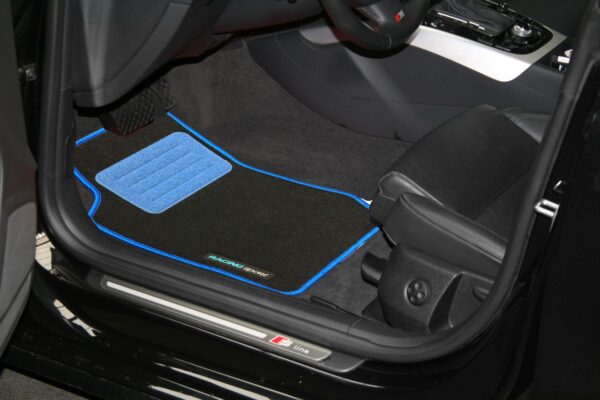 DIAMOND CAR Universal KFZ – Fußmatte "Racing Sport" blau