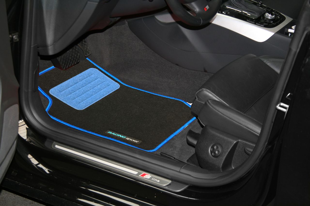 DIAMOND CAR Universal KFZ – Fußmatte „Racing Sport“ blau