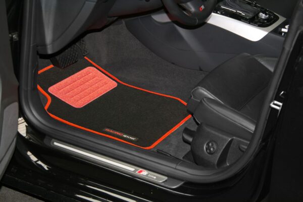 DIAMOND CAR Universal KFZ – Fußmatte "Racing Sport" rot