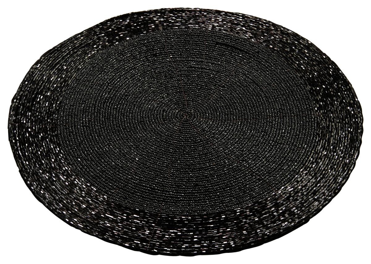 Platzmatte schwarz Kunststoff B/L: ca. 30x30 cm