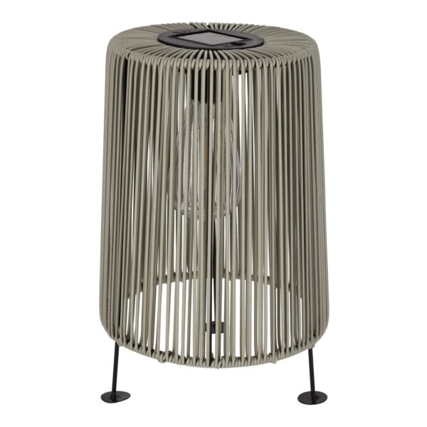 Jens Living JENS Living LED Solar Dekoleuchte Grau – Beige IP44, gartenlaterne für Terrasse & Balkon