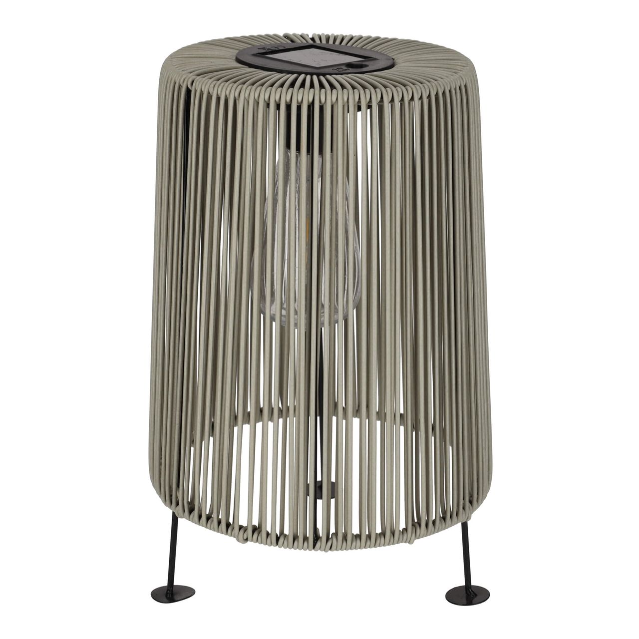 Jens Living JENS Living LED Solar Dekoleuchte Grau – Beige IP44, gartenlaterne für Terrasse & Balkon