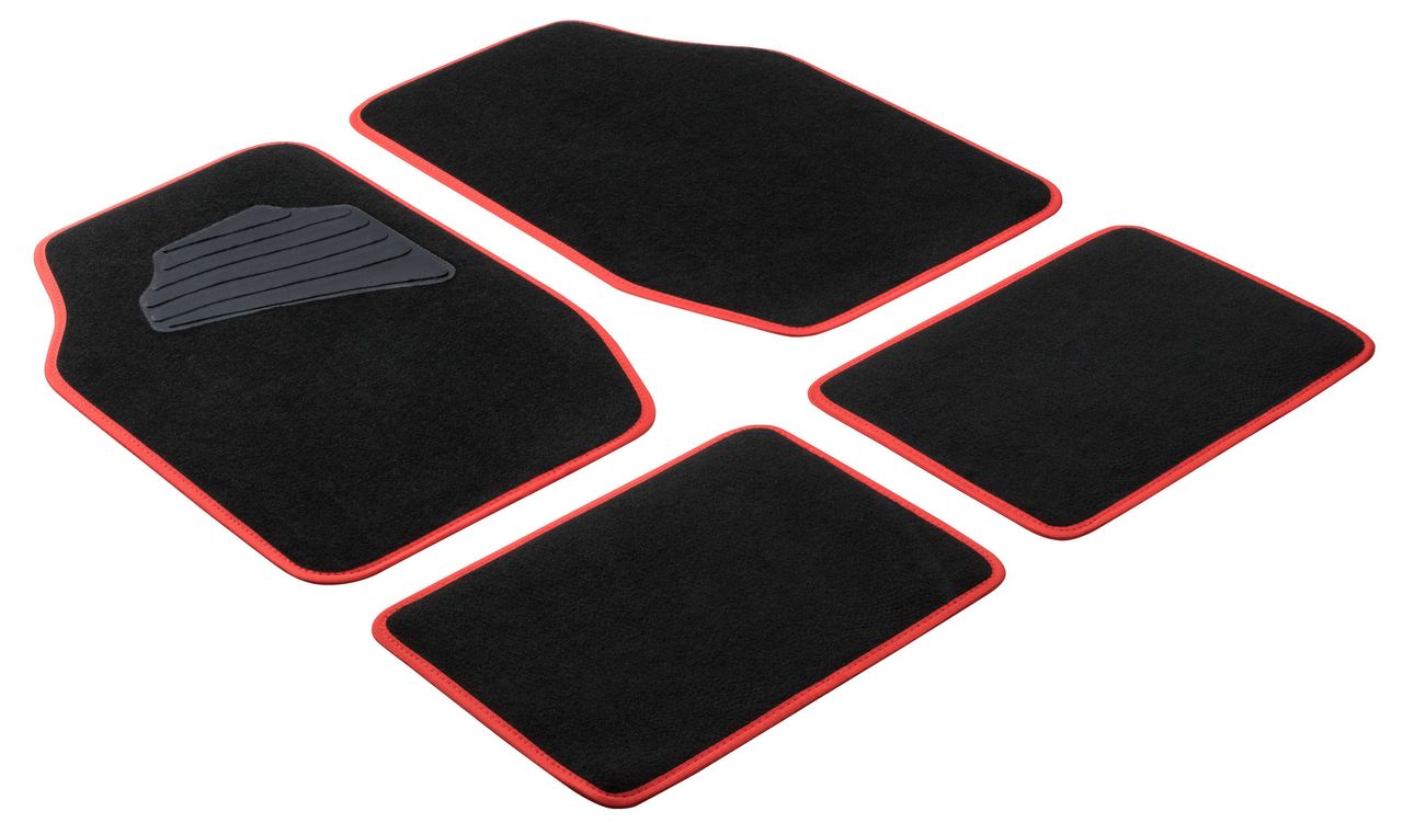 Walser Autoteppich Matrix schwarz – rot