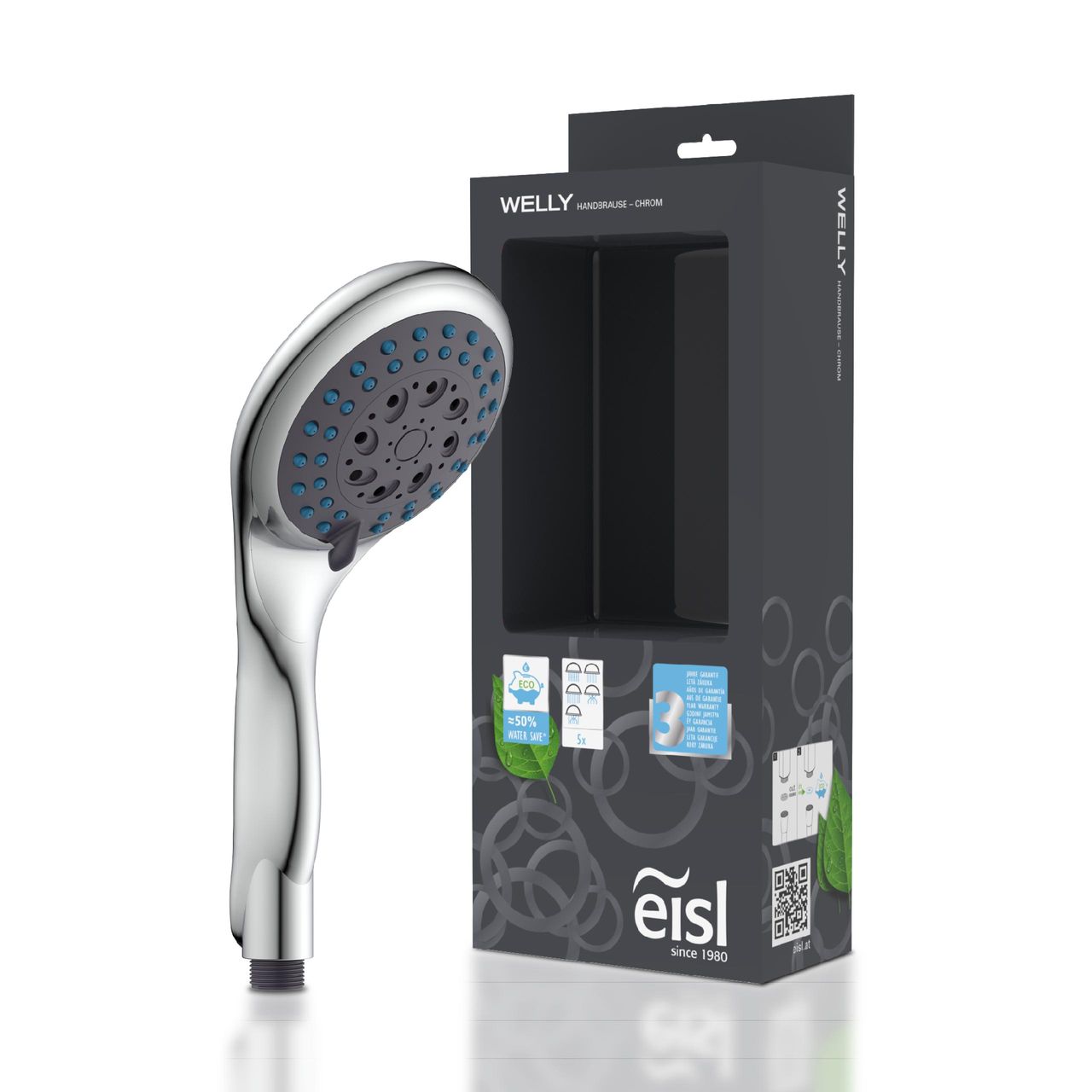 Eisl WELLY Handbrause, Chrom