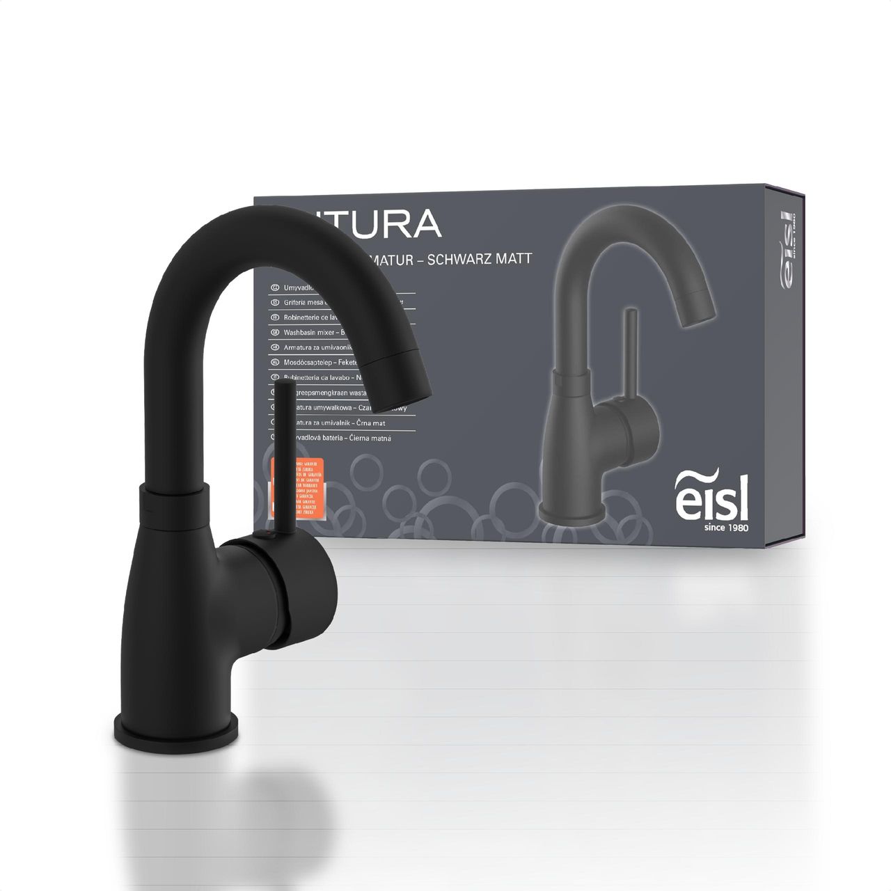 Eisl FUTURA Waschtischarmatur, Schwarz matt