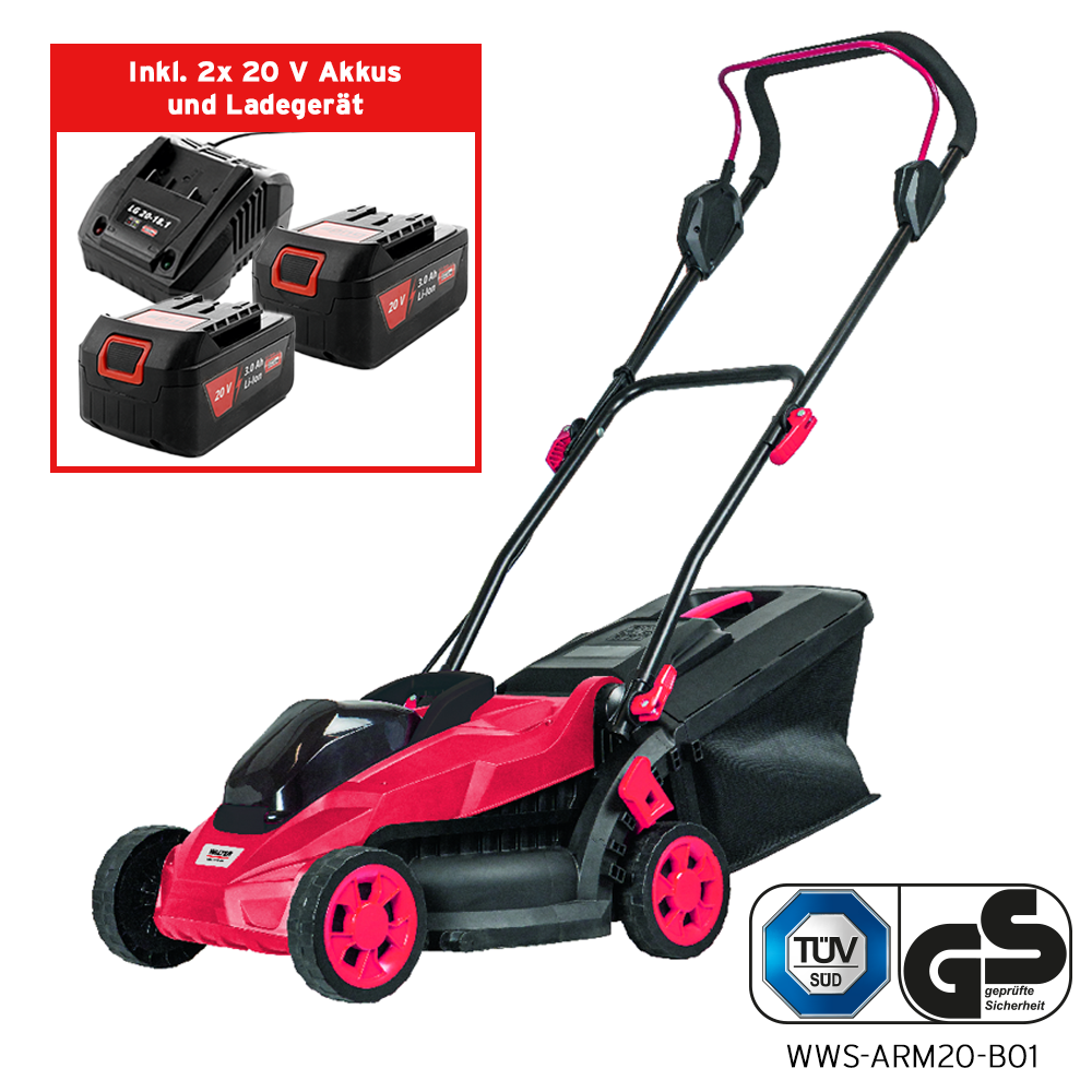 Walter Akku Rasenmäher Brushless, 3 in 1, 20V