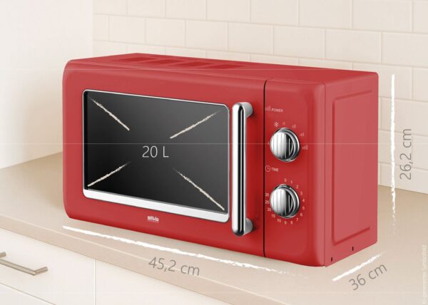 SILVA HOMELINE Mikrowelle, 700 W, 20 L, Rot