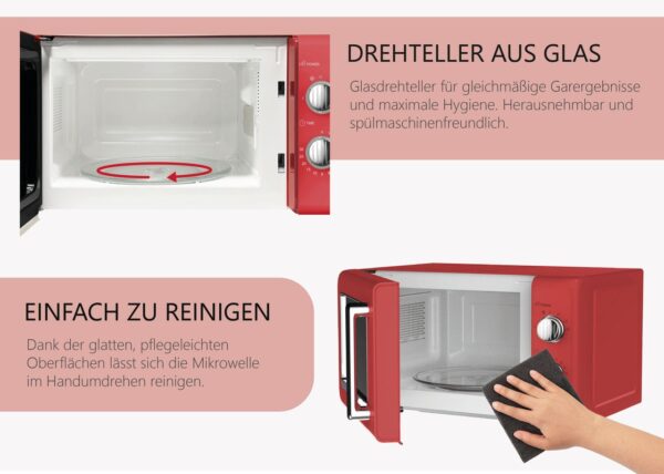 SILVA HOMELINE Mikrowelle, 700 W, 20 L, Rot