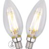 GLOBO LED-Leuchtmittel Kerzenlampe Filamentlampe 10583-2K 2er Pack E14