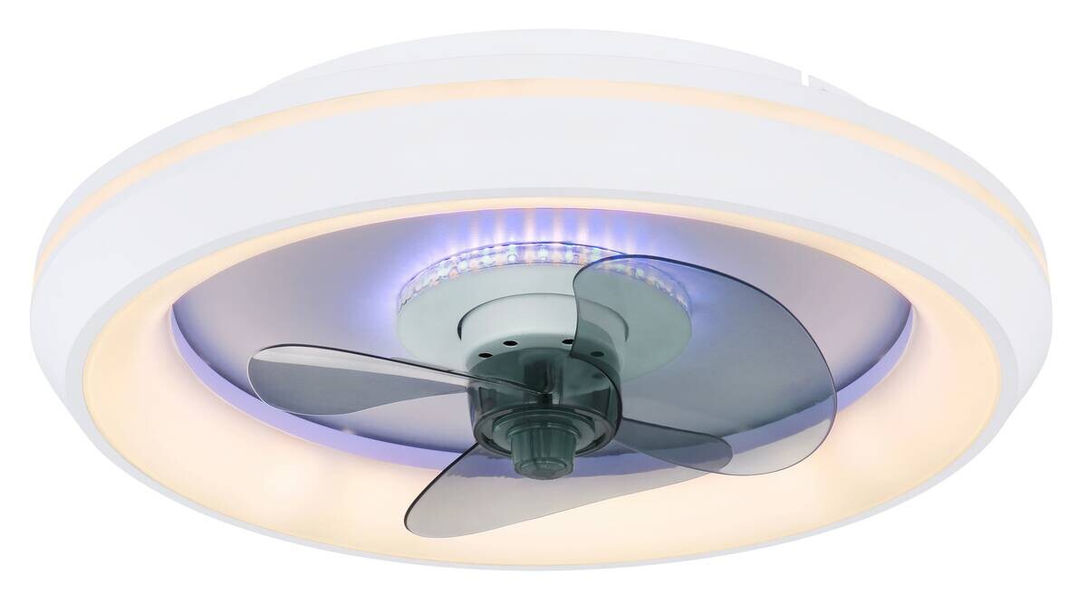 GLOBO LED-Deckenventilator weiß Opal H/D: ca. 13,5x48 cm max. 41 W