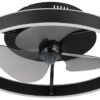 GLOBO Deckenventilator schwarz Opal Rauch H/D: ca. 14,5x50 cm max. 40 W