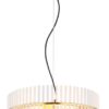 GLOBO Pendelleuchte gold klar Metall H/D: ca. 150x40 cm E27 1 Brennstellen