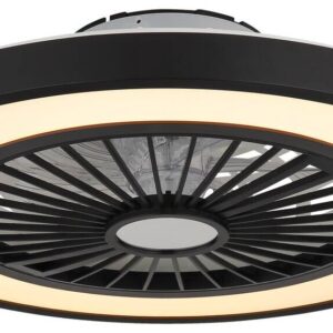 GLOBO Deckenventilator mattschwarz Opal H/D: ca. 15,9x54 cm max. 45 W