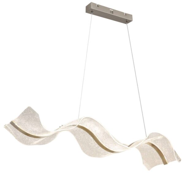 GLOBO LED-Pendelleuchte nickel matt Aluminium Metall B/H/T: ca. 29x120x101 cm