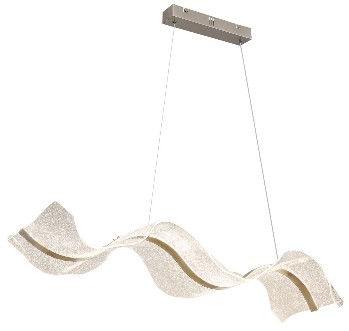 GLOBO LED-Pendelleuchte nickel matt Aluminium Metall B/H/T: ca. 29x120x101 cm