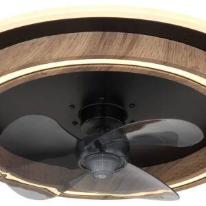 GLOBO Deckenventilator Opal schwarz dunkelbraun H/D: ca. 13,5x50 cm max. 32 W