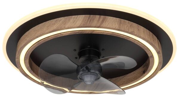 GLOBO Deckenventilator Opal schwarz dunkelbraun H/D: ca. 13,5x50 cm max. 32 W