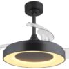 GLOBO Deckenventilator transparent grau Opal H/D: ca. 44,8x91 cm max. 40 W