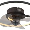 GLOBO Deckenventilator Opal schwarz H/D: ca. 13,9x45 cm max. 30 W