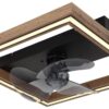 GLOBO Deckenventilator Opal dunkelbraun schwarz B/H/T: ca. 44x13,5x44 cm max. 24 W