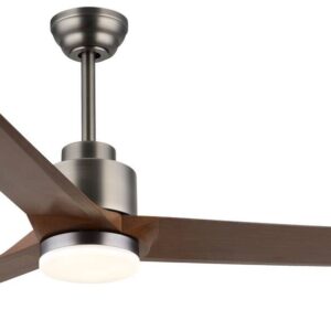 GLOBO LED-Deckenventilator dunkelbraun Opal grau Kunststoff Metall H/D: ca. 48x148 cm 1 Brennstellen
