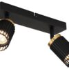 GLOBO Strahler mattschwarz Aluminium Metall B/H/T/L: ca. 12,5x15,5x26x26 cm GU10 2 Brennstellen