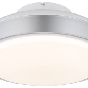 GLOBO LED-Deckenventilator Opal silber weiß Acryl Kunststoff H/D: ca. 20x45 cm 1 Brennstellen