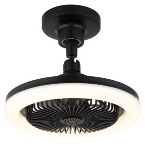 GLOBO Deckenventilator Opal mattschwarz H/D: ca. 21,7x25,8 cm max. 20 W