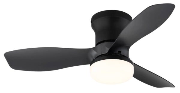 GLOBO Deckenventilator schwarz Opal H/D: ca. 19x61 cm max. 15 W