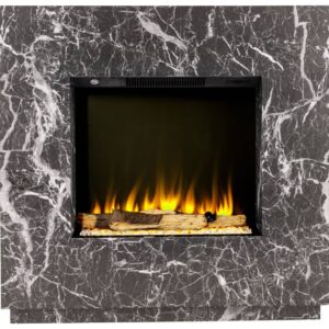 BHP Elektrischer-Kamin Hermelina BG00752-4M schwarz MDF B/H/T: ca. 80x76x26 cm ca. 1500 W