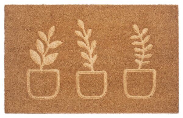 HANSE Home Fußmatte Flowerpot, Türmatte, rechteckig, Höhe: 15 mm, Kokos, Schmutzfangmatte, Outdoor, Rutschfest, Innen, Kokosmatte, Flur