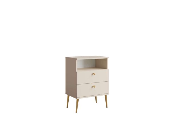 OTTO home Nachttisch Elyriia Nachtkommode mit 2 Schubladen und Fach, Premium-Qualität (Maße B/T/H: 50/34/70cm), mit viel Stauraum, modernes Design, pflegeleicht und robust