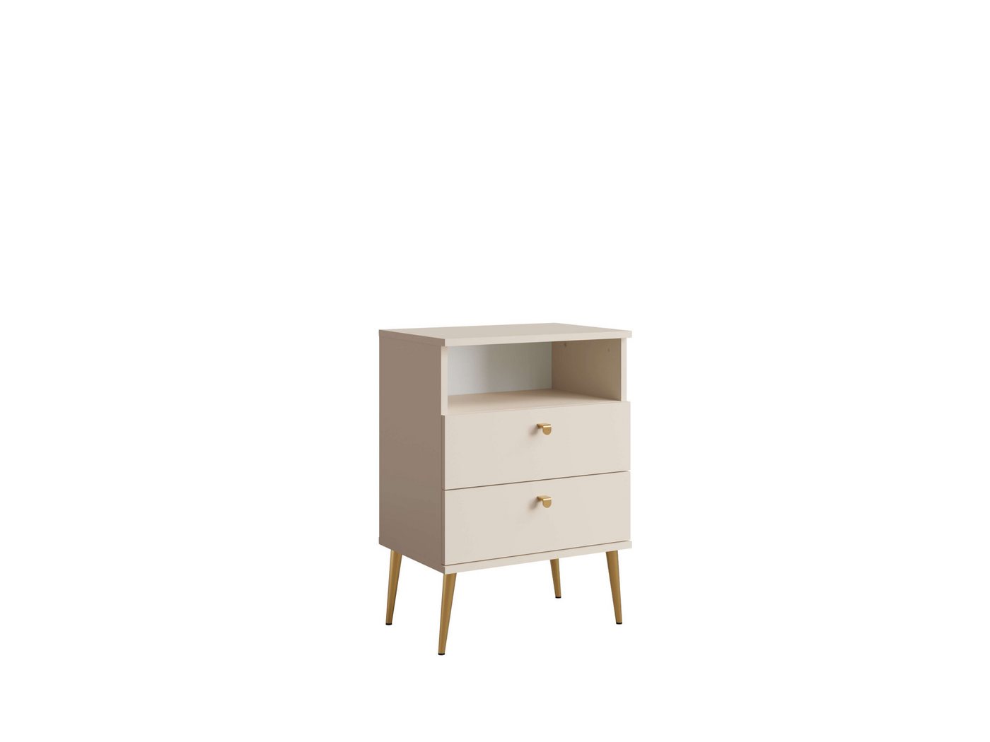OTTO home Nachttisch Elyriia Nachtkommode mit 2 Schubladen und Fach, Premium-Qualität (Maße B/T/H: 50/34/70cm), mit viel Stauraum, modernes Design, pflegeleicht und robust